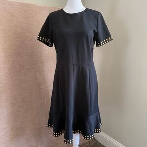 MICHAEL Michael Kors Black Dress with Gold Accents